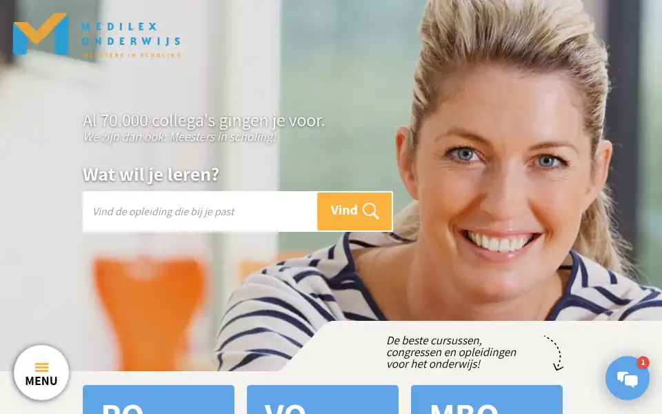 Screenshot of medilexonderwijs.nl