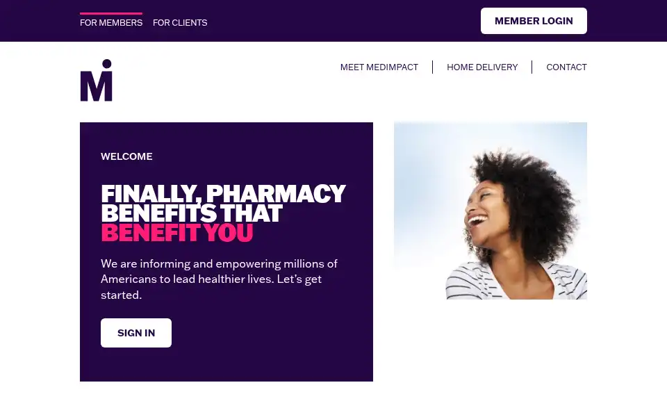 Screenshot of medimpact.com