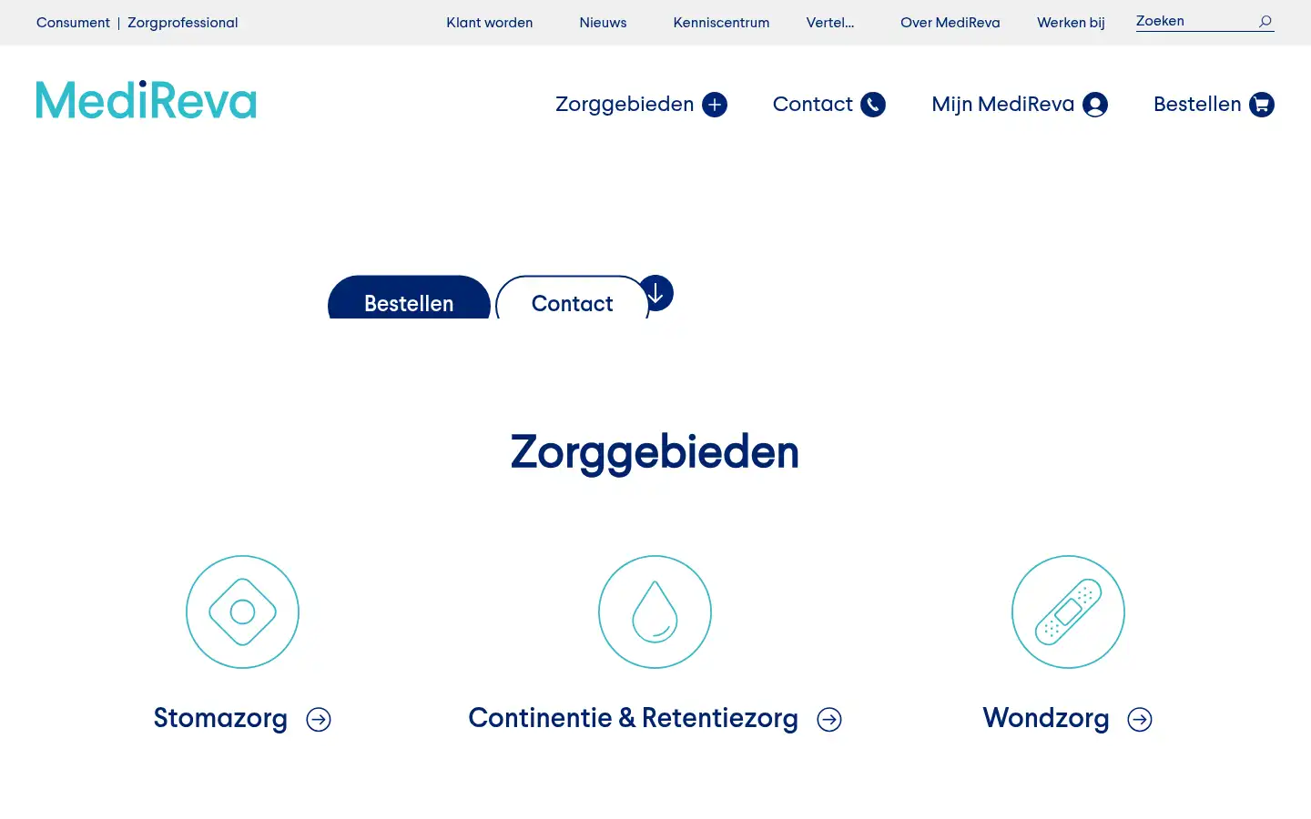 Screenshot of medireva.nl