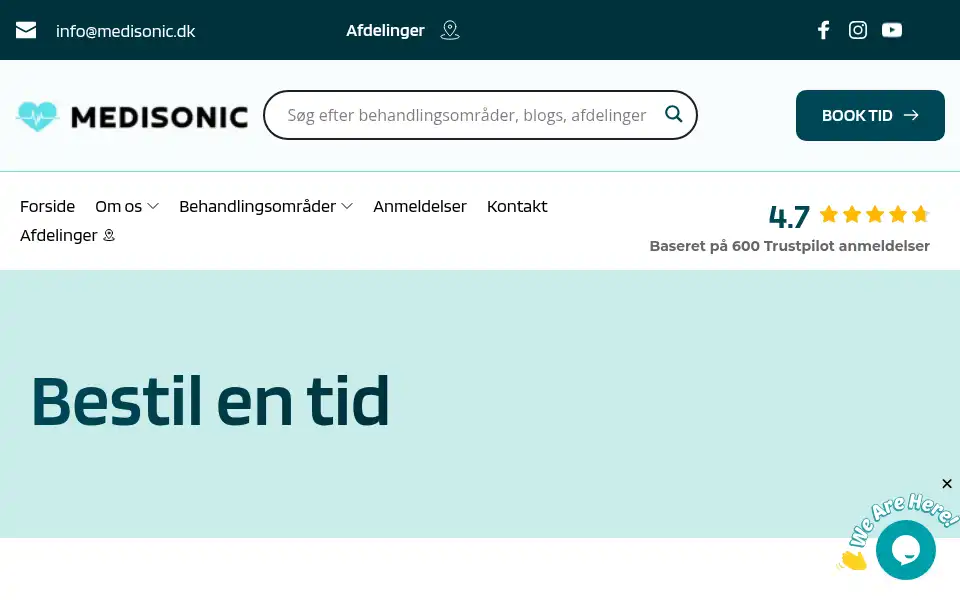 Screenshot of medisonic.dk