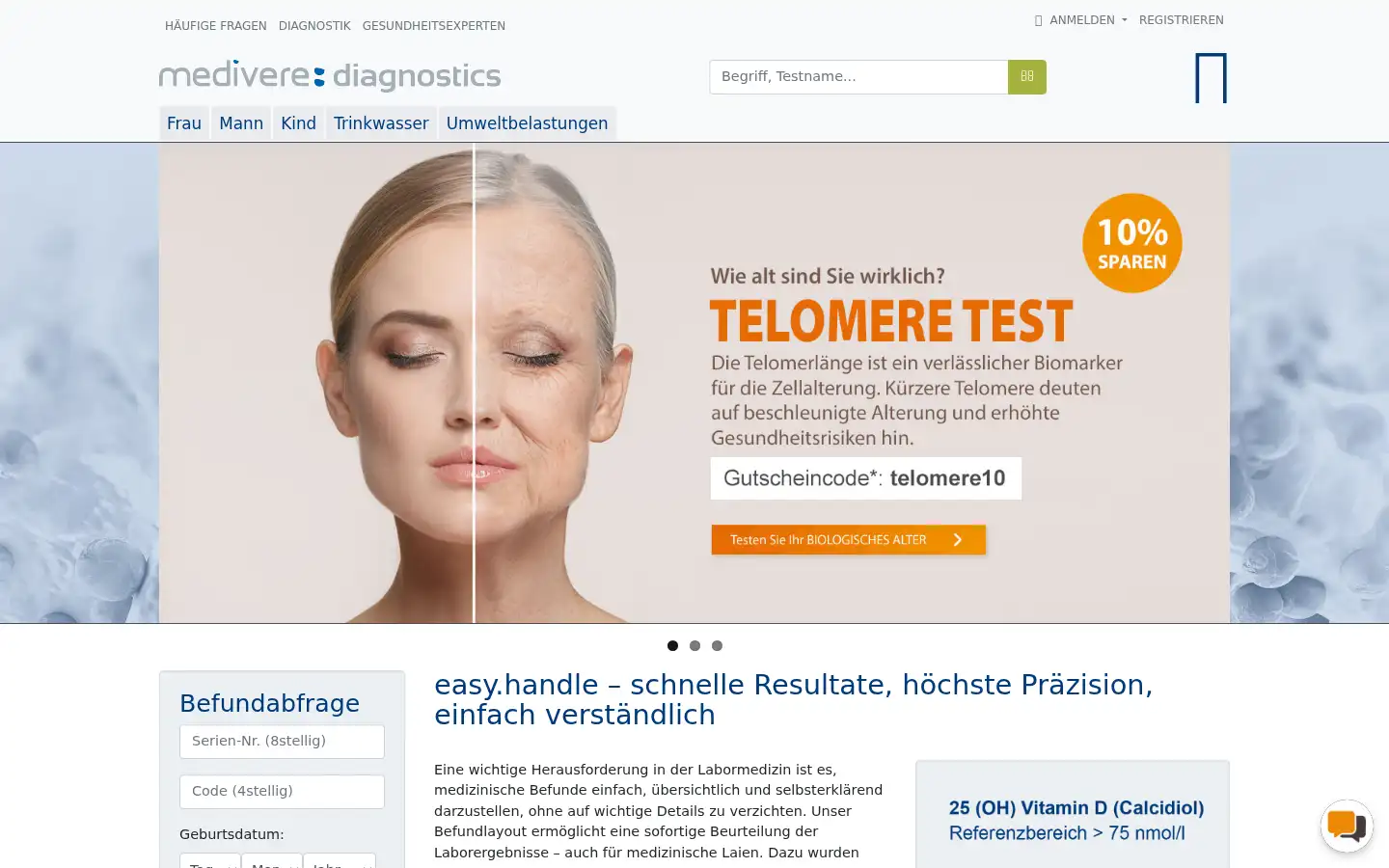 Screenshot of medivere.de