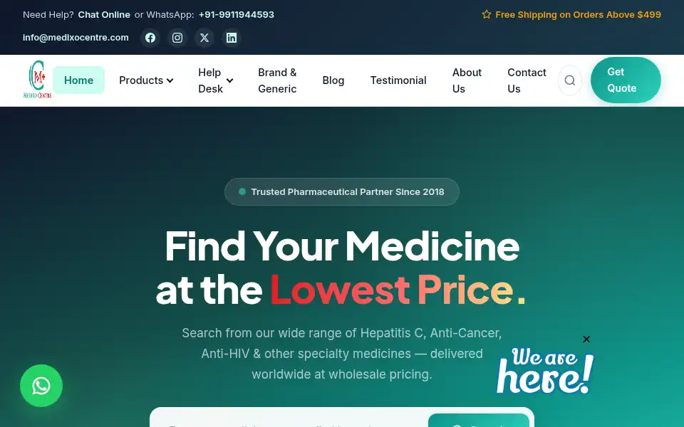 Screenshot of medixocentre.com
