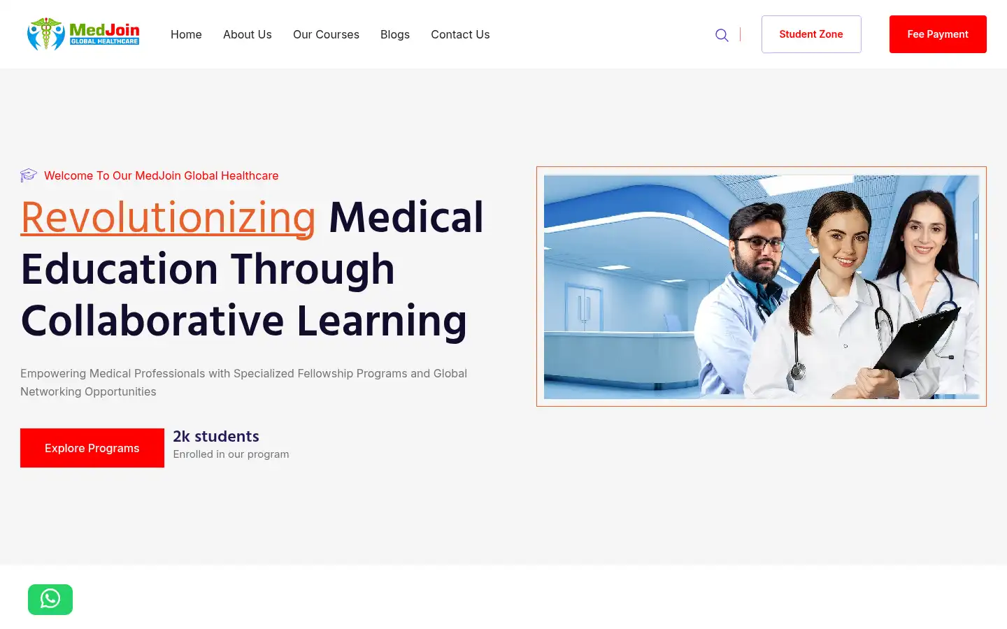 Screenshot of medjoinhealthcare.in