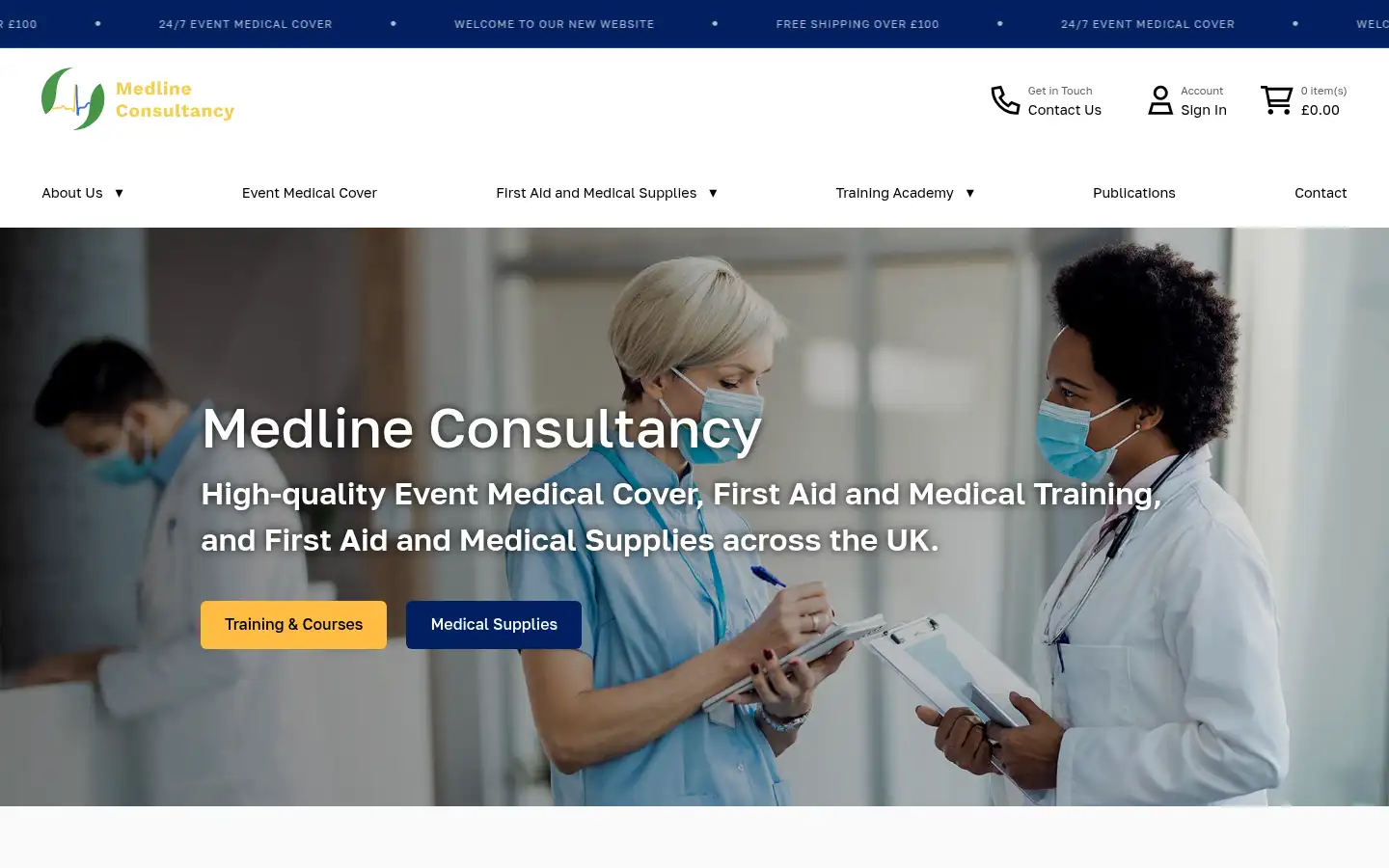 Screenshot of medline-consultancy.co.uk
