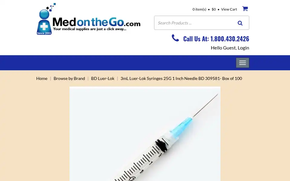 Screenshot of medonthego.com