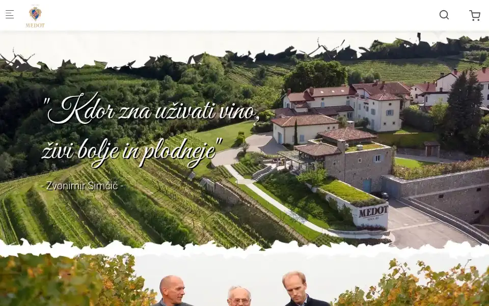 Screenshot of medot-wines.com