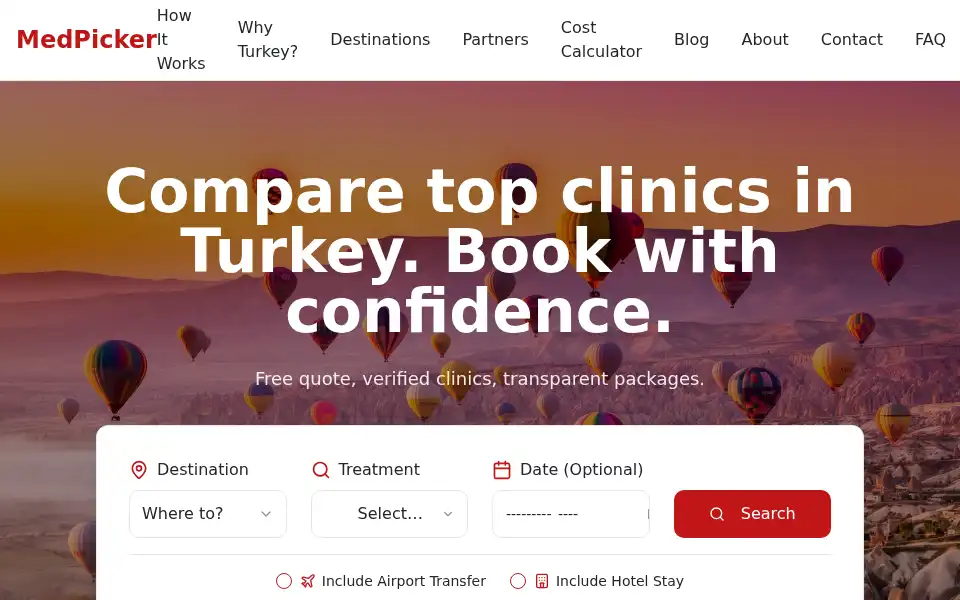Screenshot of medpicker.uk