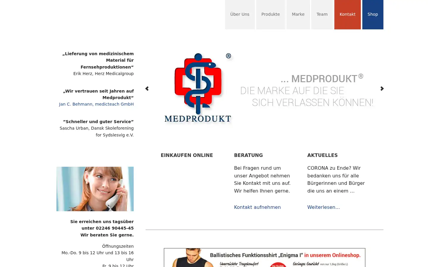 Screenshot of medprodukt-online.de