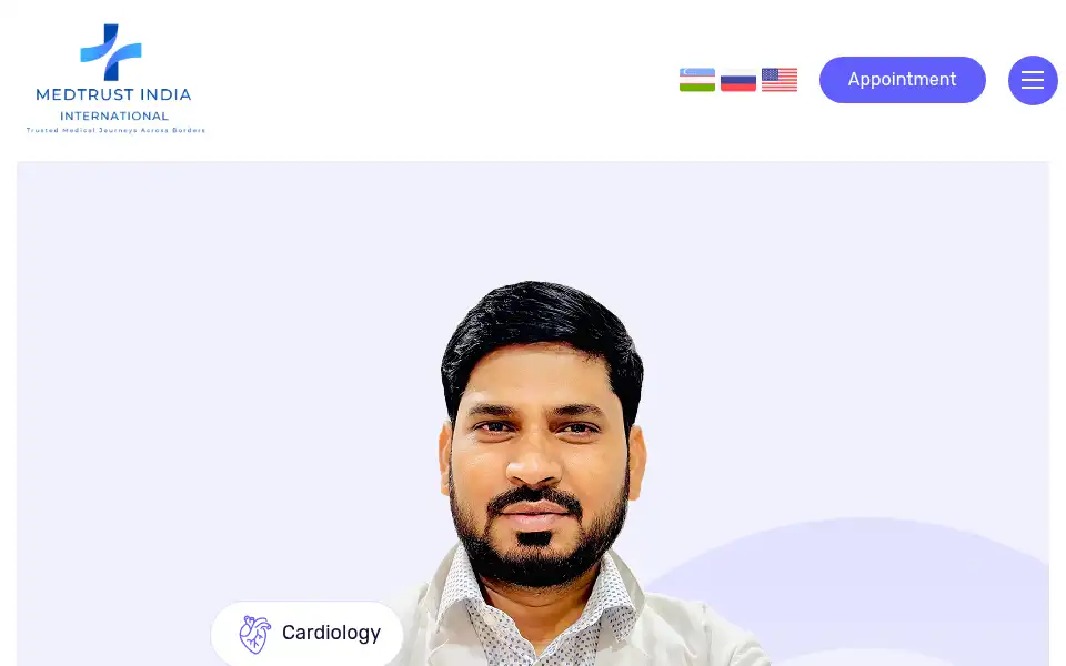 Screenshot of medtrustindia.com