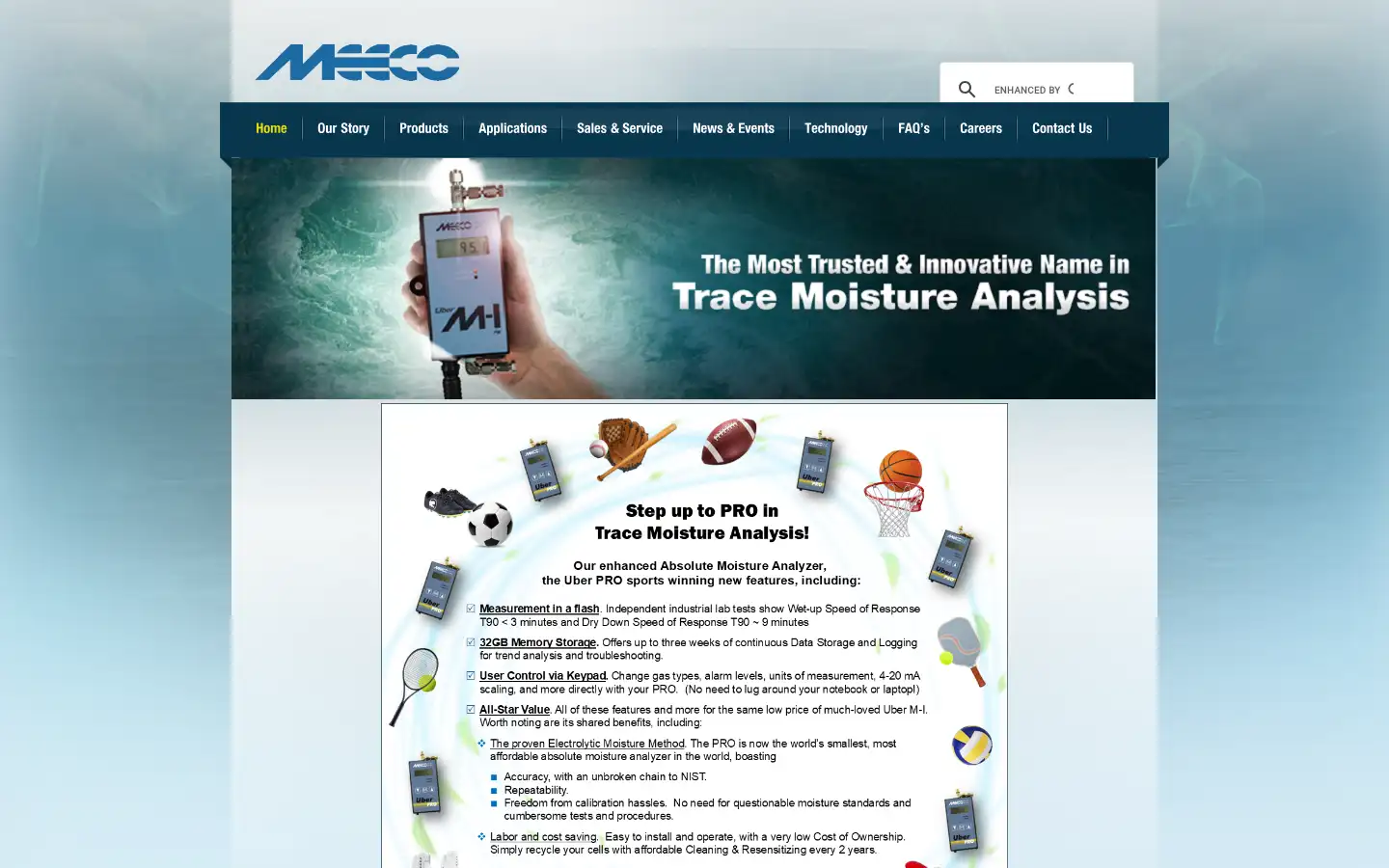 Screenshot of meeco.com