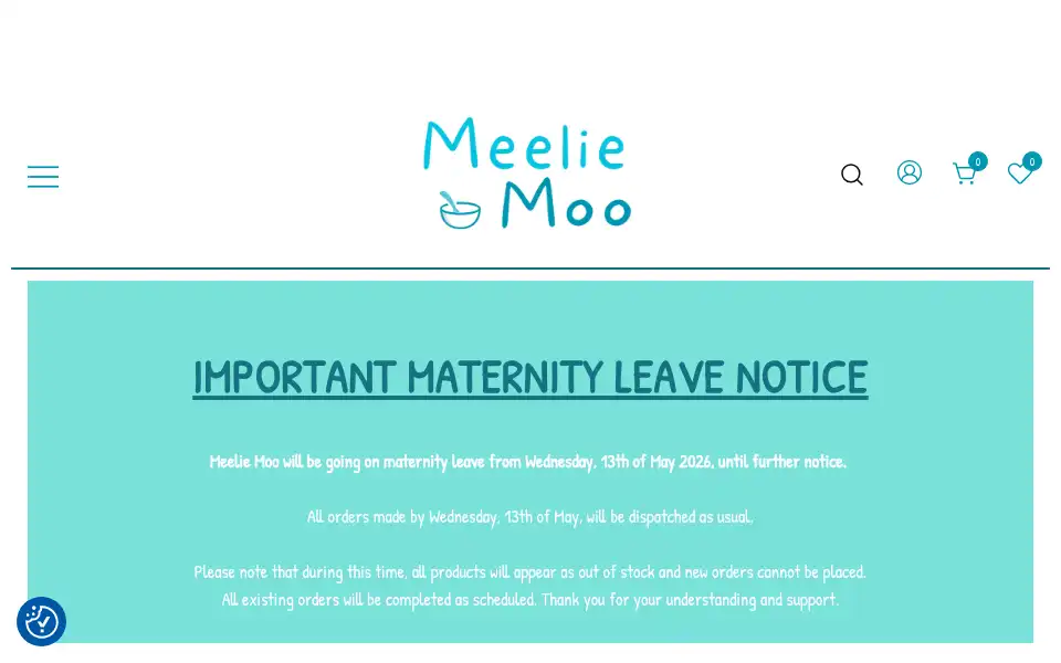 Screenshot of meeliemoo.co.uk
