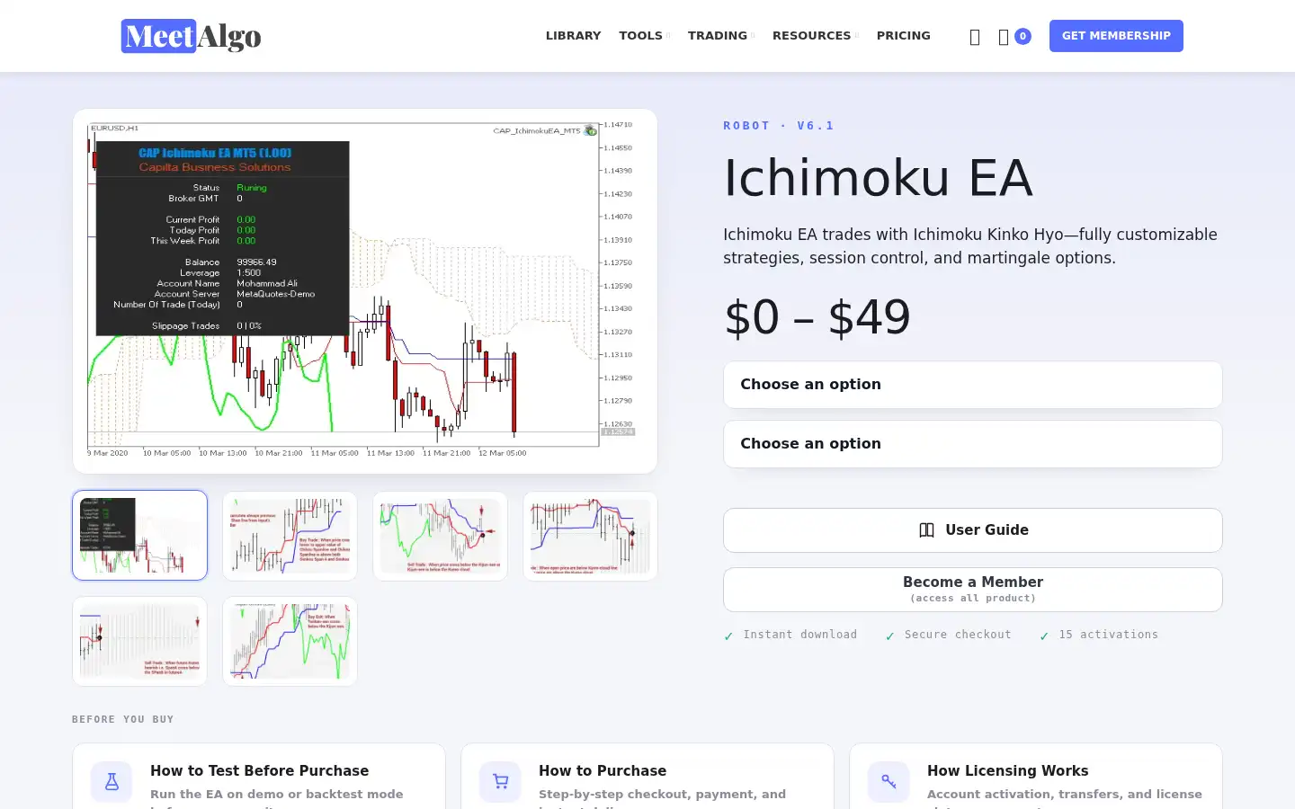 Screenshot of meetalgo.com