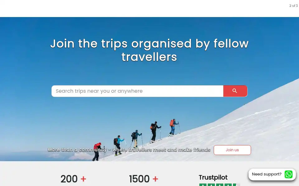 Screenshot of meetbytravel.com