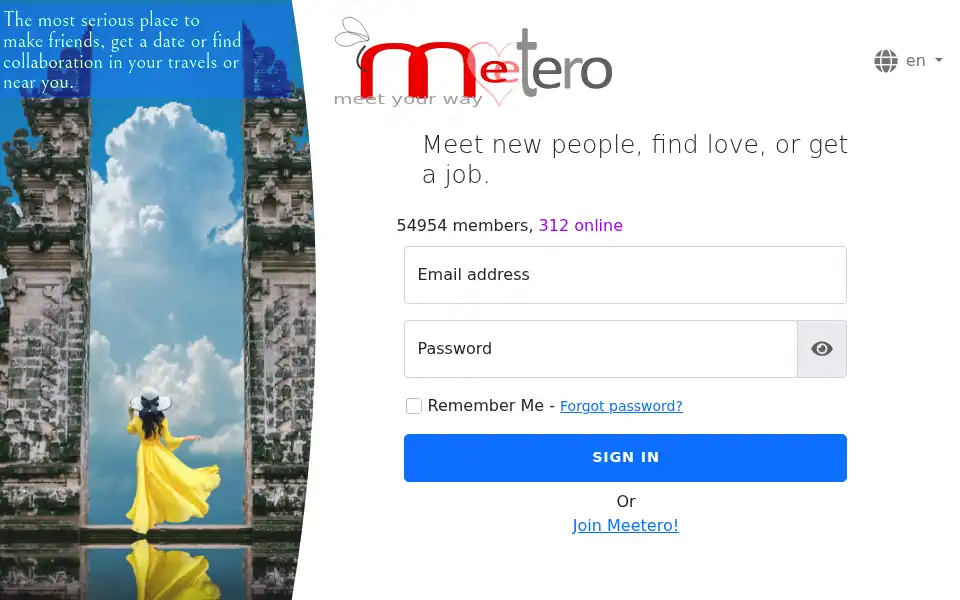 Screenshot of meetero.com