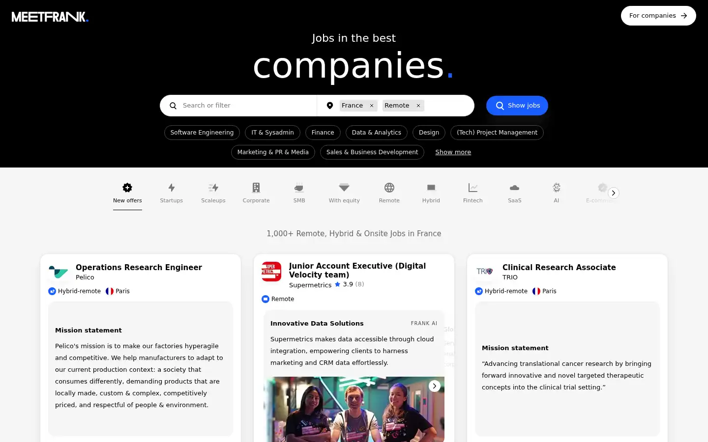 Screenshot of meetfrank.com