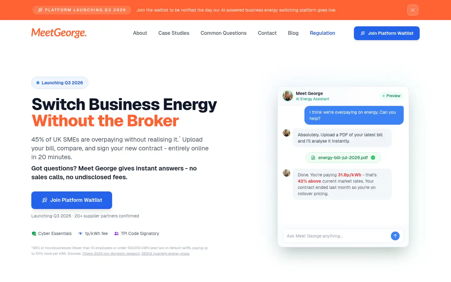 Screenshot of meetgeorge.co.uk