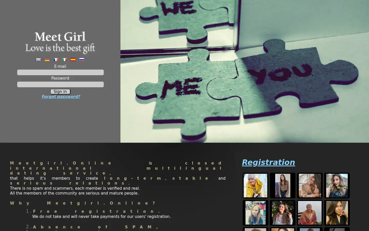 Screenshot of meetgirl.online