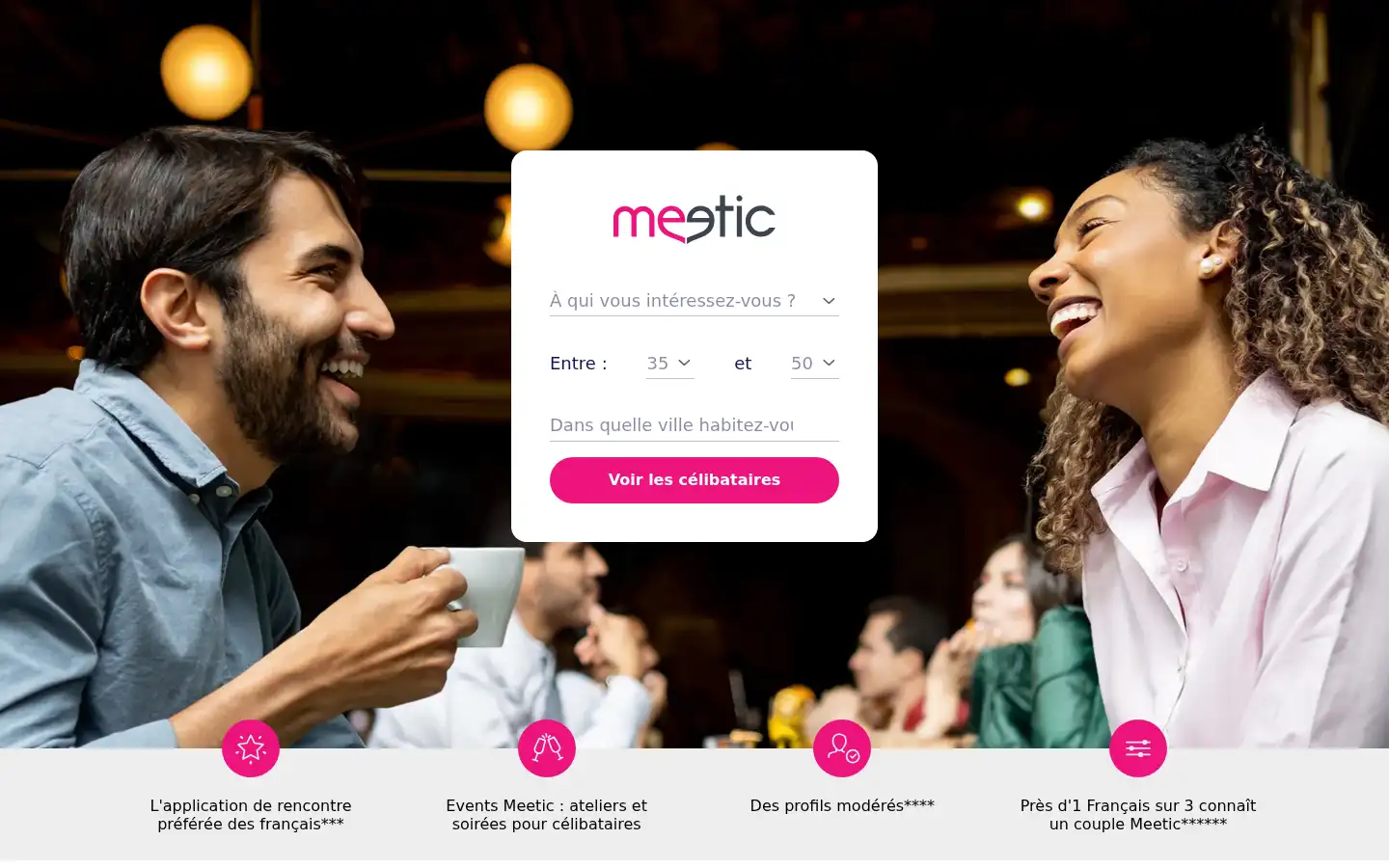 Screenshot of meetic.fr