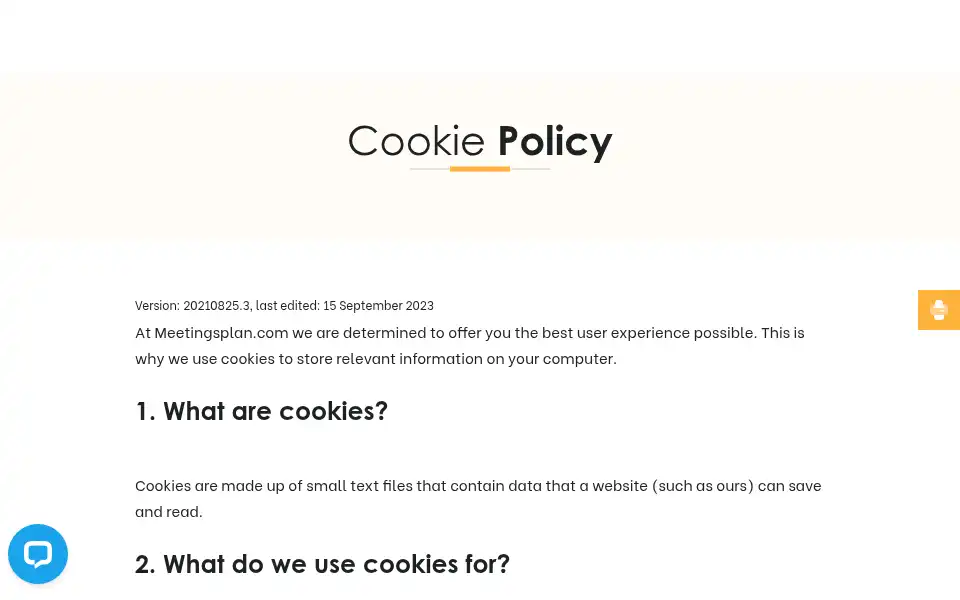 Screenshot of meetingsplan.com