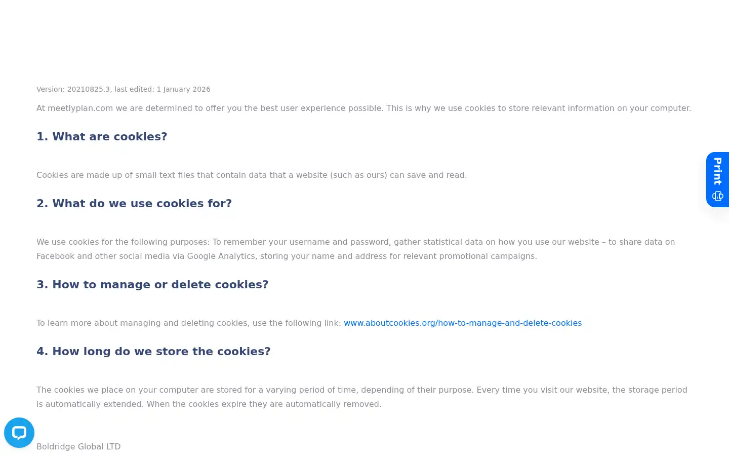 Screenshot of meetlyplan.com