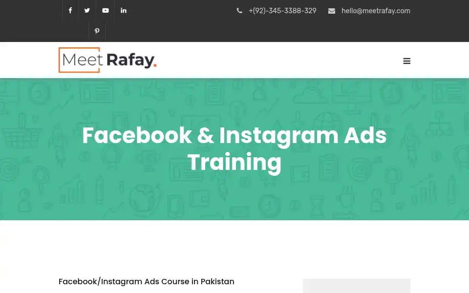 Screenshot of meetrafay.com