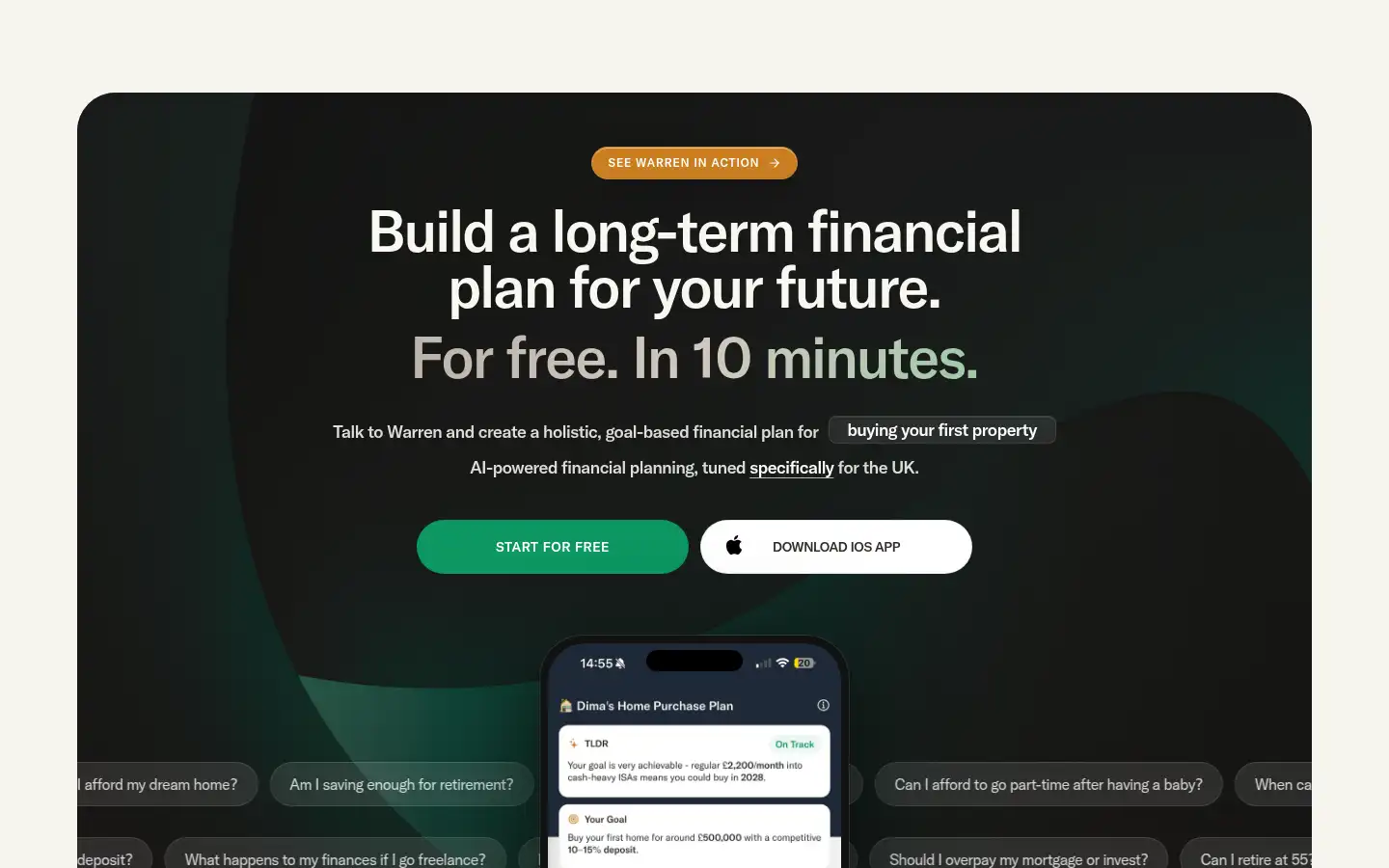 Screenshot of meetwarren.co.uk