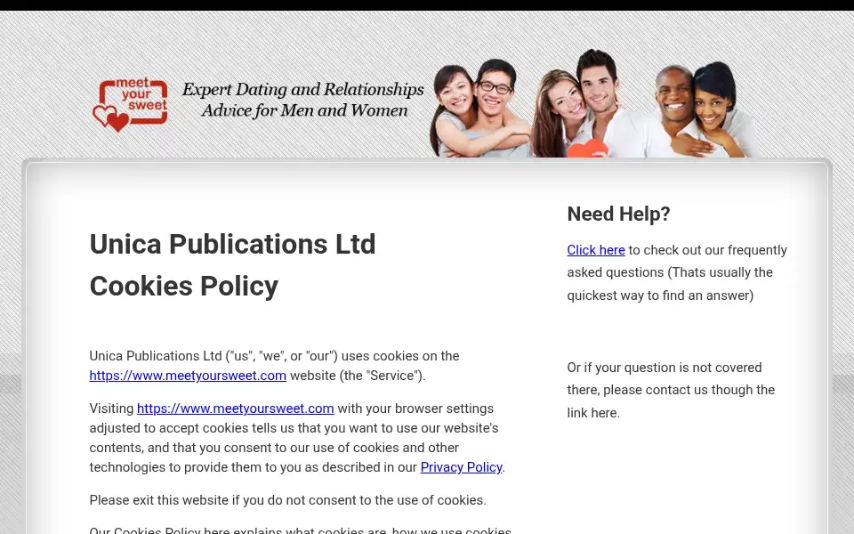 Screenshot of meetyoursweet.com