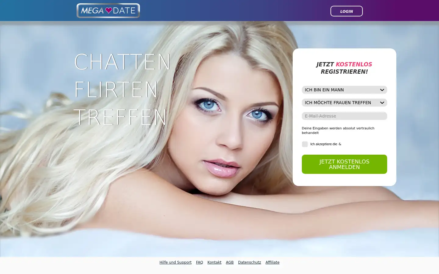Screenshot of mega.date