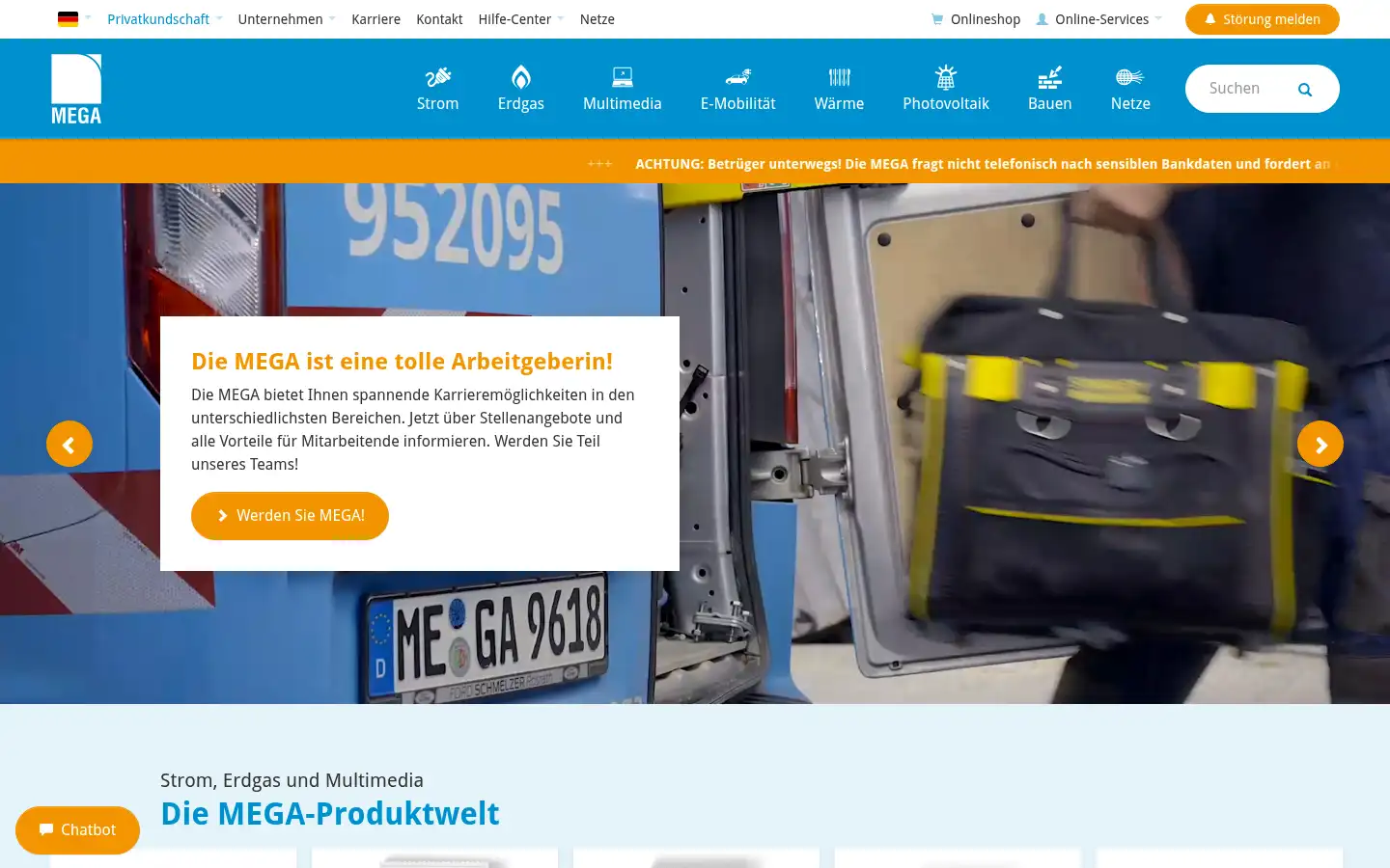 Screenshot of mega-monheim.de