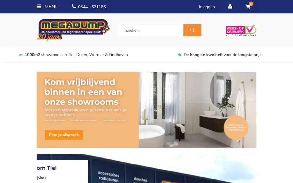 Screenshot of megadumptiel.nl