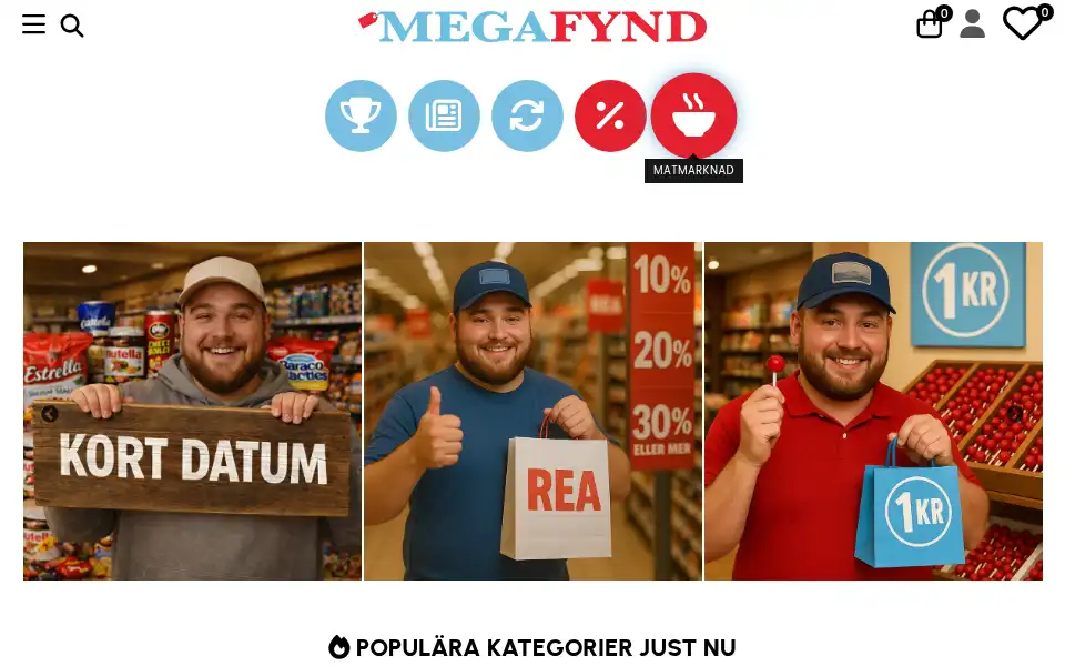 Screenshot of megafynd.se