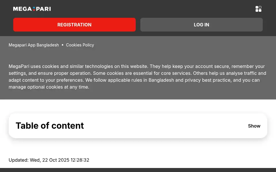 Screenshot of megapari-apk.net
