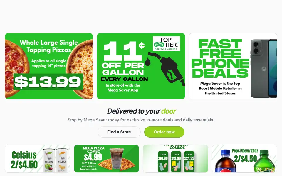 Screenshot of megasaver.com