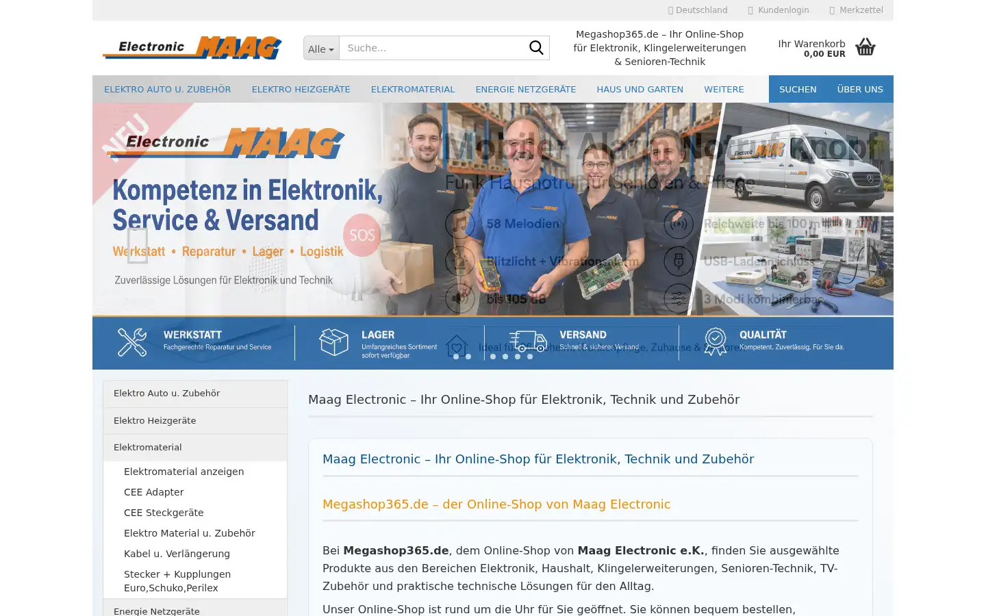 Screenshot of megashop365.de