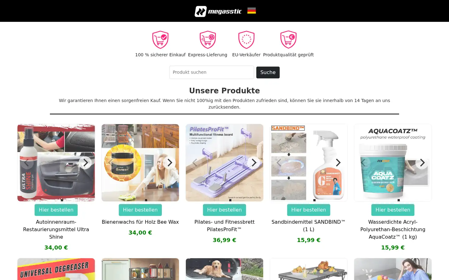 Screenshot of megasstic.com