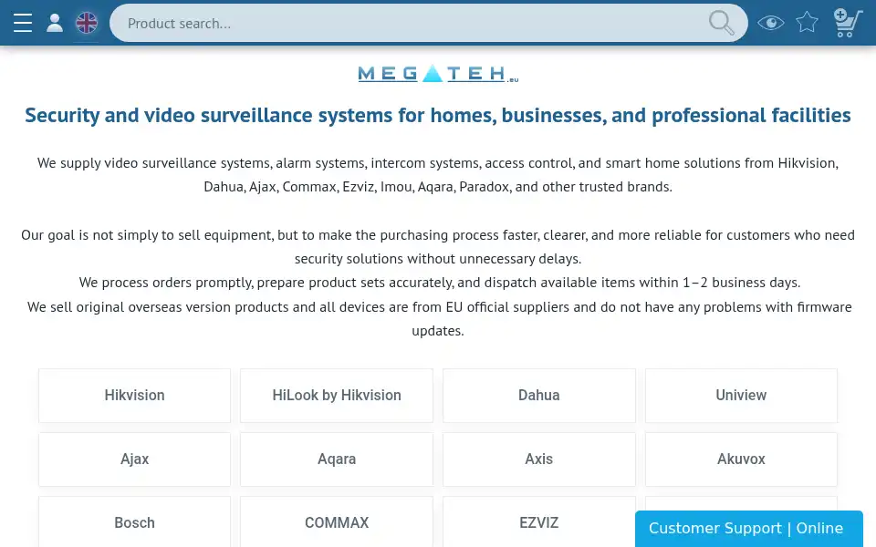 Screenshot of megateh.eu