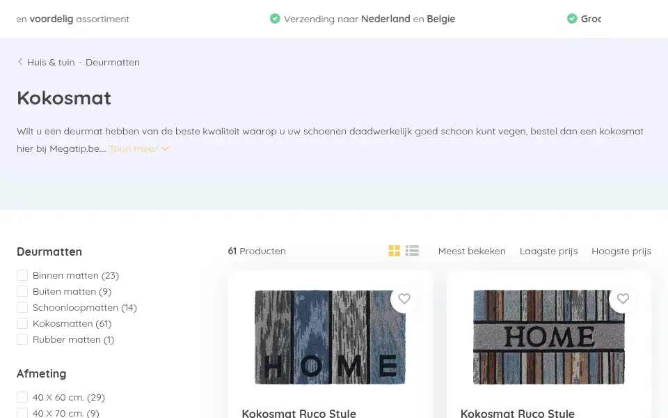 Screenshot of megatip.be