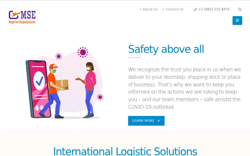 Screenshot of megatronshipping.com