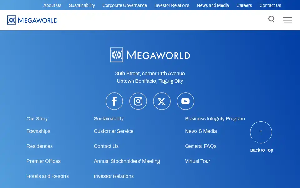 Screenshot of megaworldcorp.com