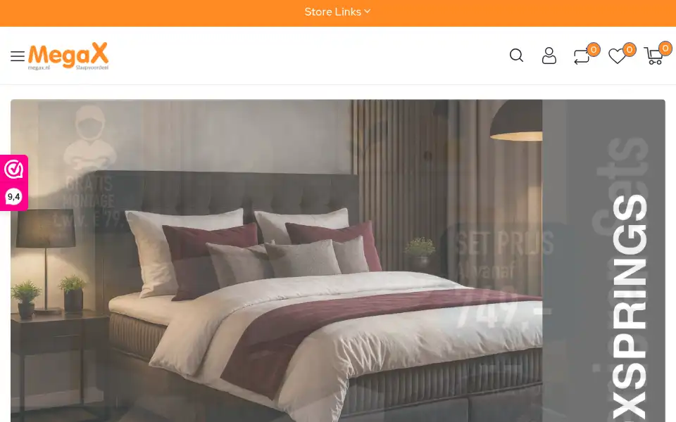 Screenshot of megax.nl