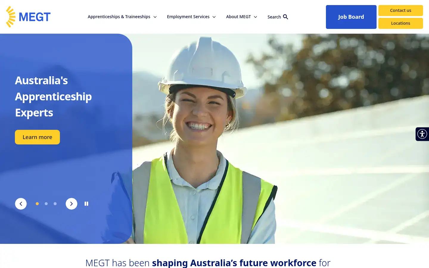 Screenshot of megt.com.au