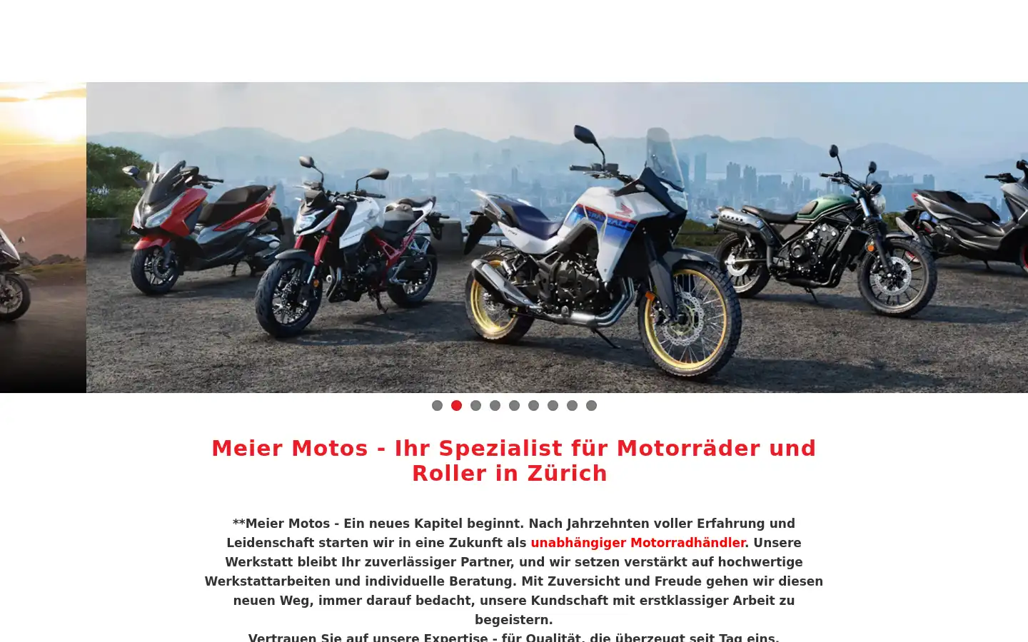 Screenshot of meiermotos.ch