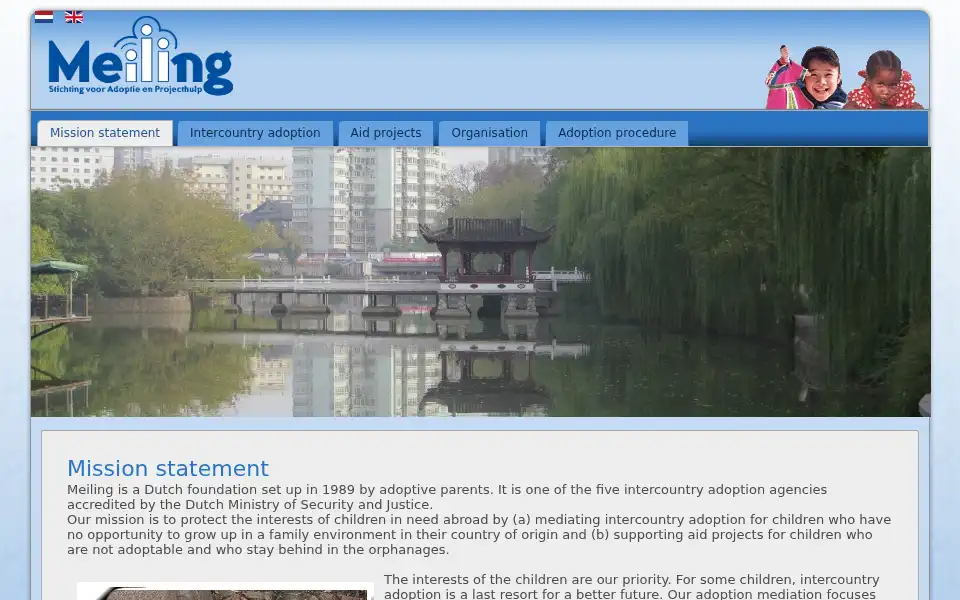 Screenshot of meiling.nl
