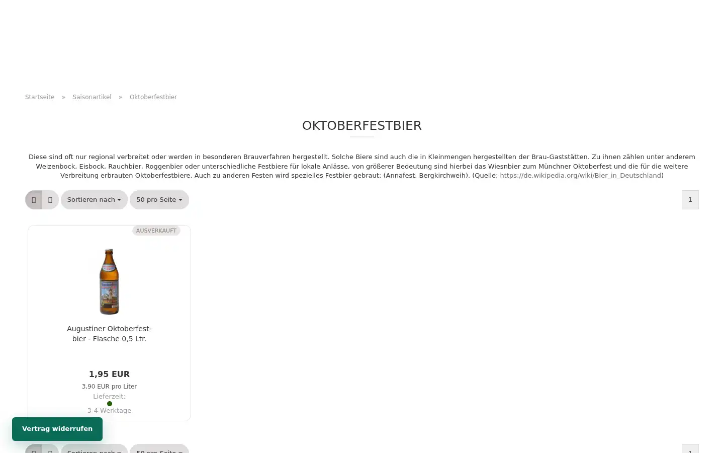 Screenshot of mein-biershop.de