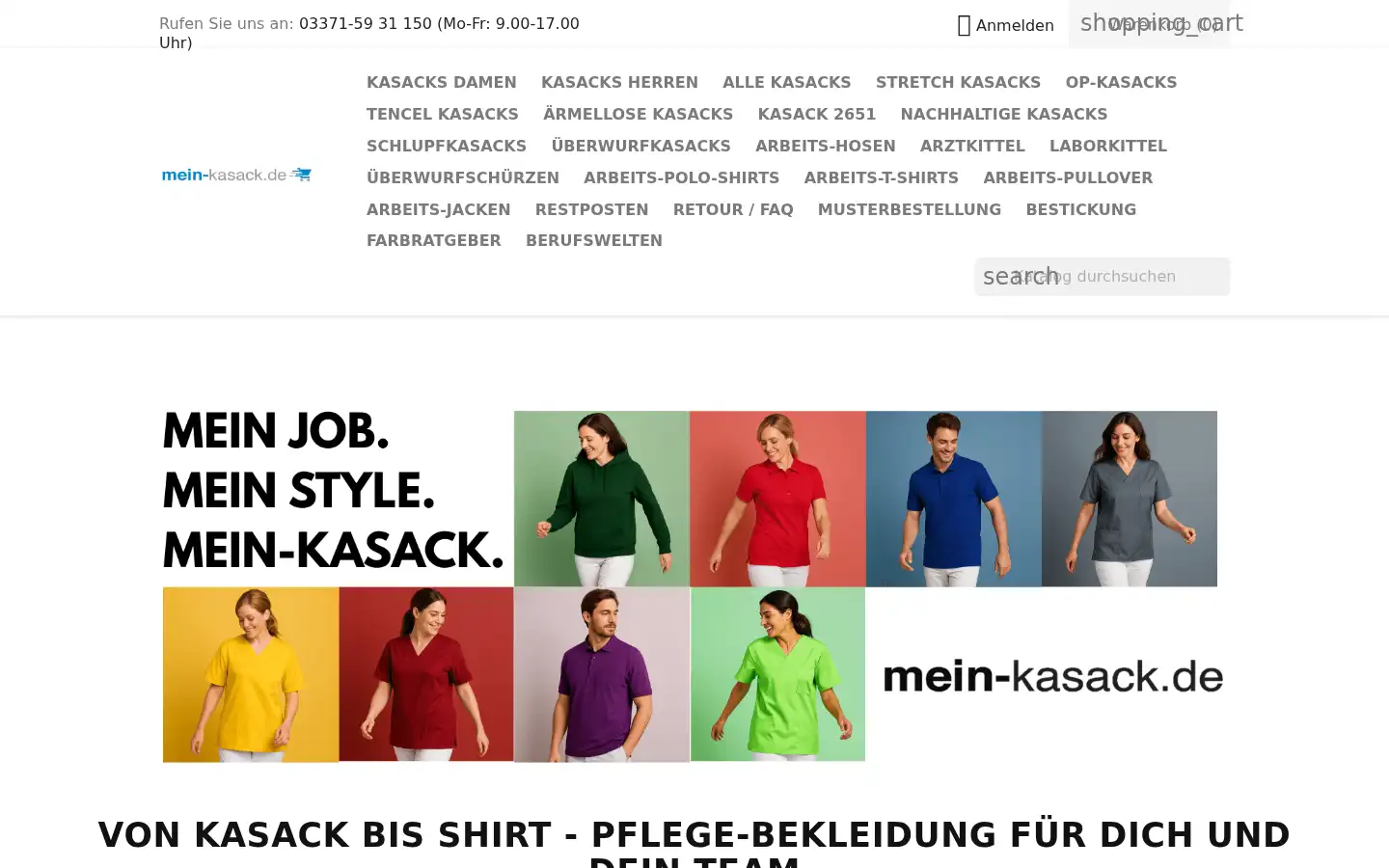 Screenshot of mein-kasack.de