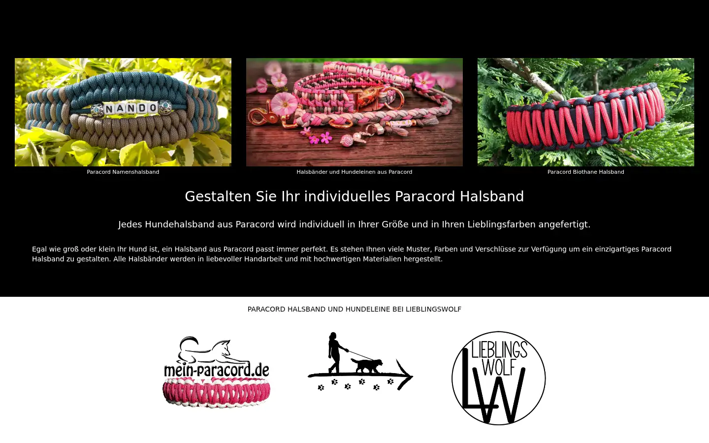 Screenshot of mein-paracord.de