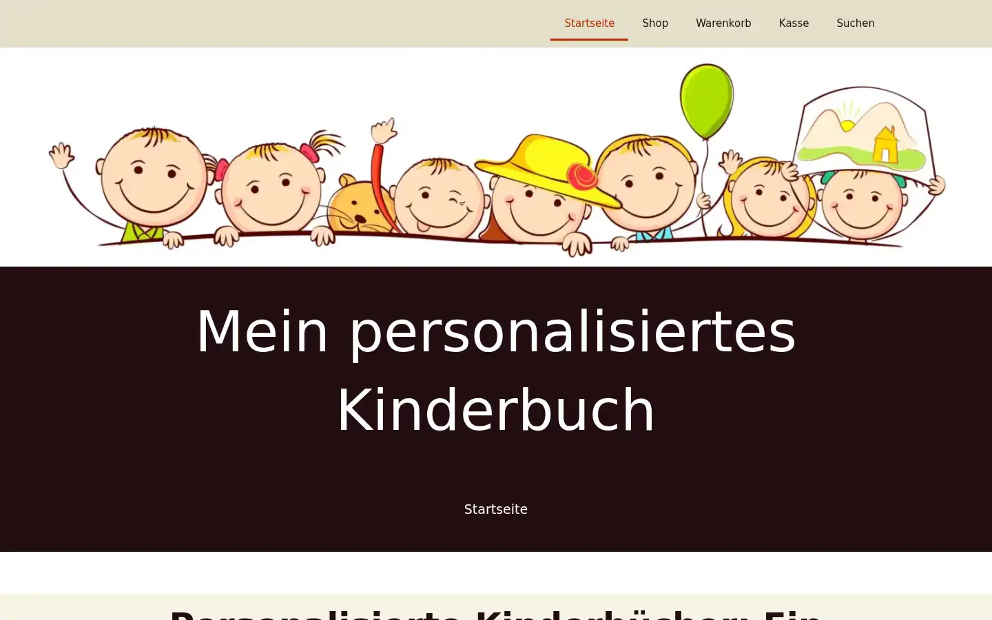 Screenshot of mein-personalisiertes-kinderbuch.de