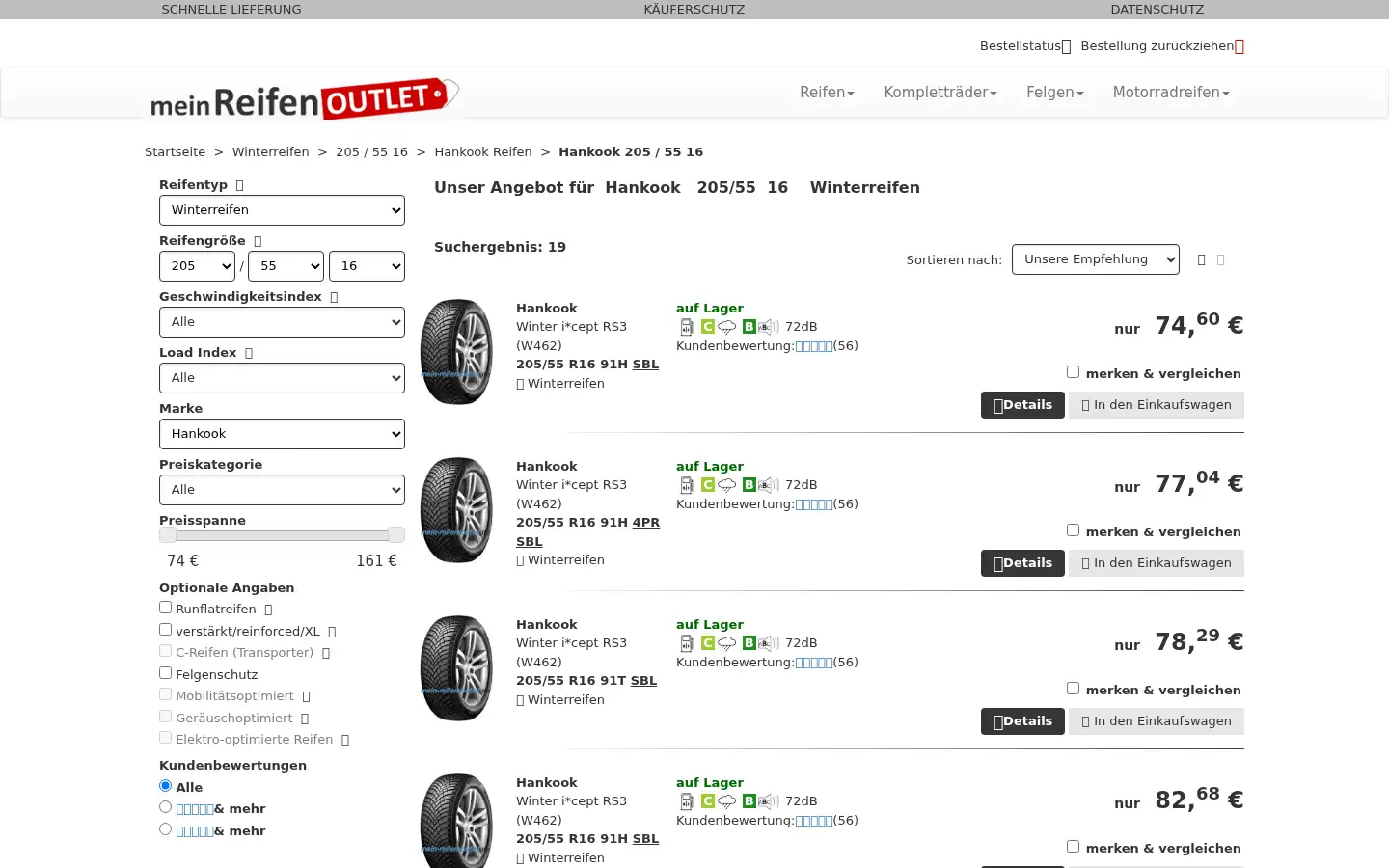Screenshot of mein-reifen-outlet.de