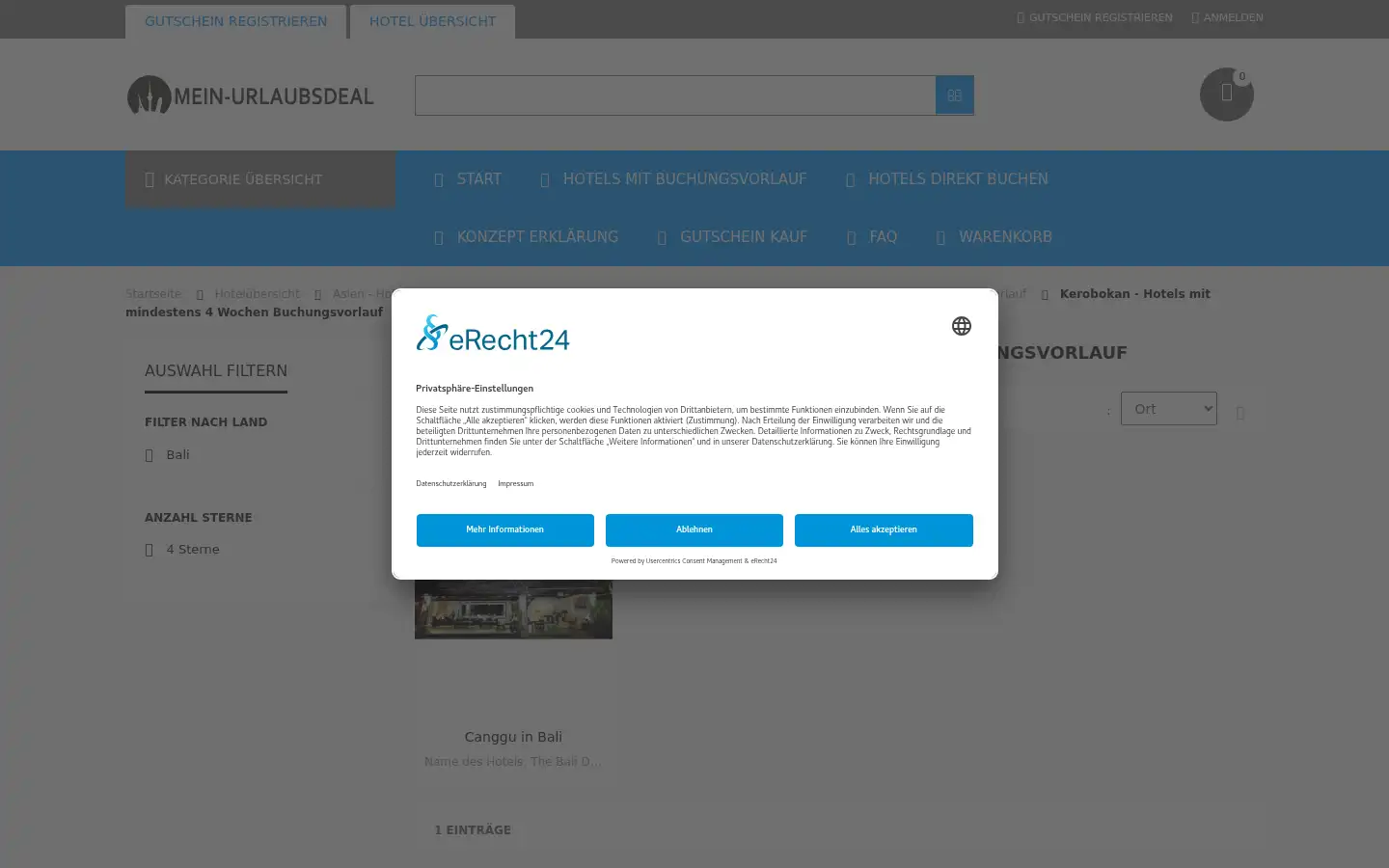 Screenshot of mein-urlaubsdeal.de