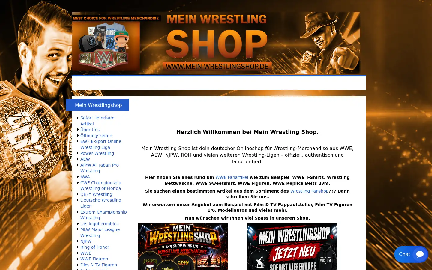 Screenshot of mein-wrestlingshop.de